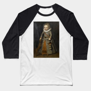 Portrait of a Young Girl in an embroidered dress by Cornelis de Vos Baseball T-Shirt